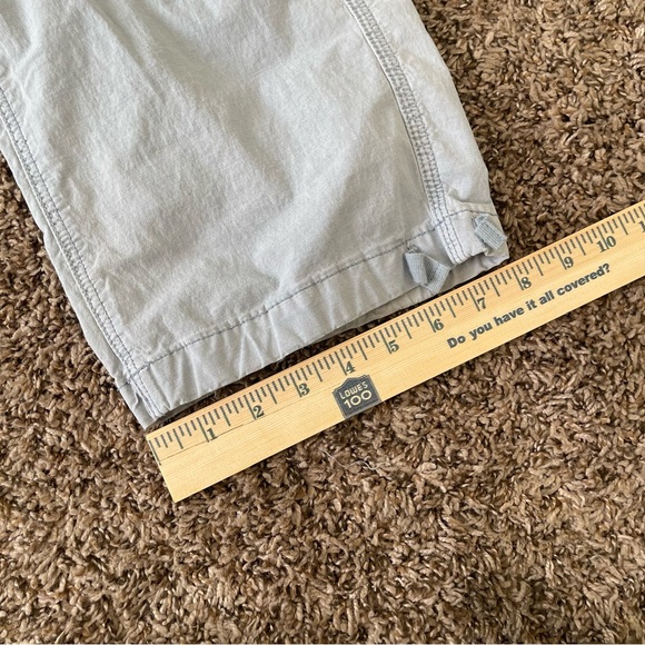 American Eagle AE Stretch Cargo Pants Light Gray Size 2 Straight Leg Y2K - Picture 5 of 12